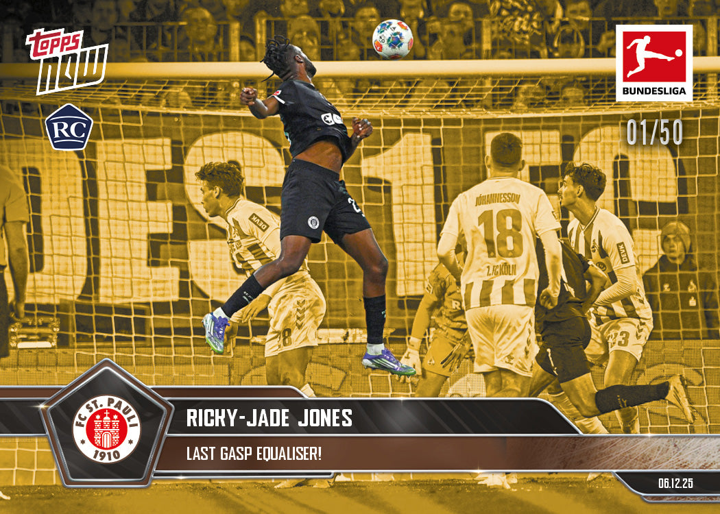Ricky-Jade Jones - 2025-26 Bundesliga Topps NOW - Card 73 - PR: 358 - Image 6