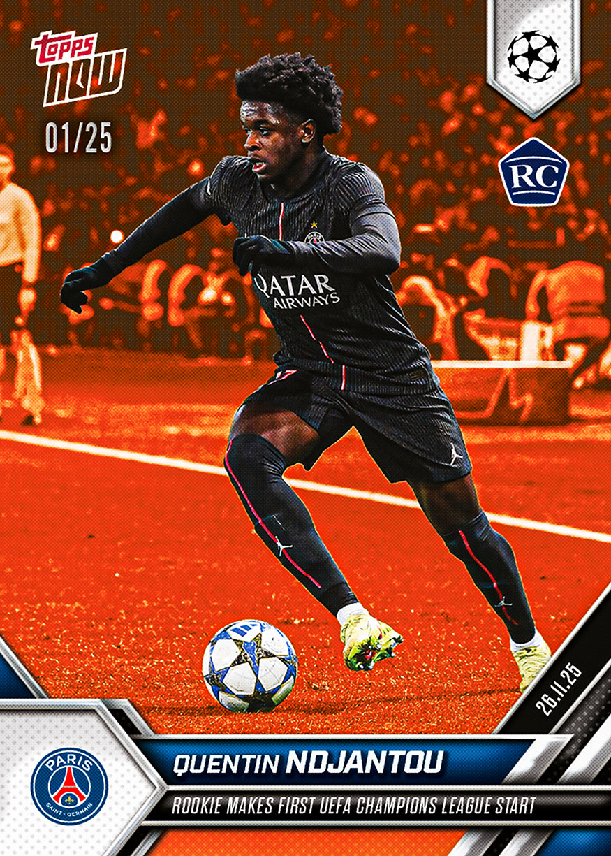 Quentin Ndjantou - 2025-26 UCL Topps NOW - Card 58 - PR: 489 - Image 5