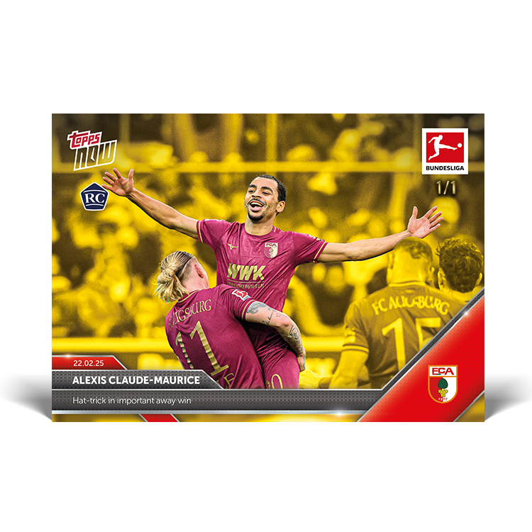 Alexis Claude-Maurice - Hat-trick in important away win - 24/25 Bundesliga Topps NOW Card 127 - PR: 94 - Image 3