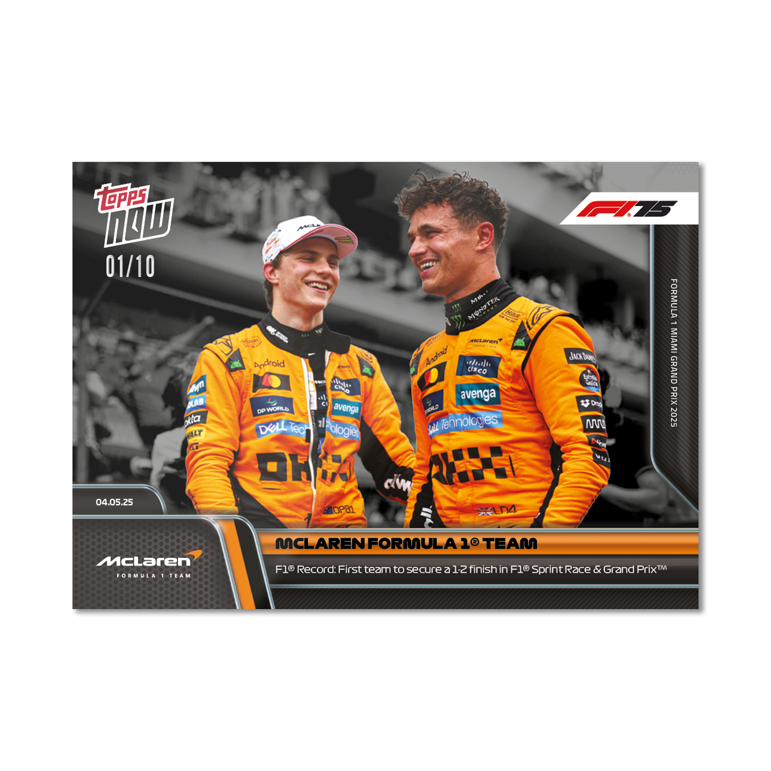 McLaren Formula 1 Team - 2025 Formula 1 Topps NOW - Card 35 - PR: 1522 - Image 4