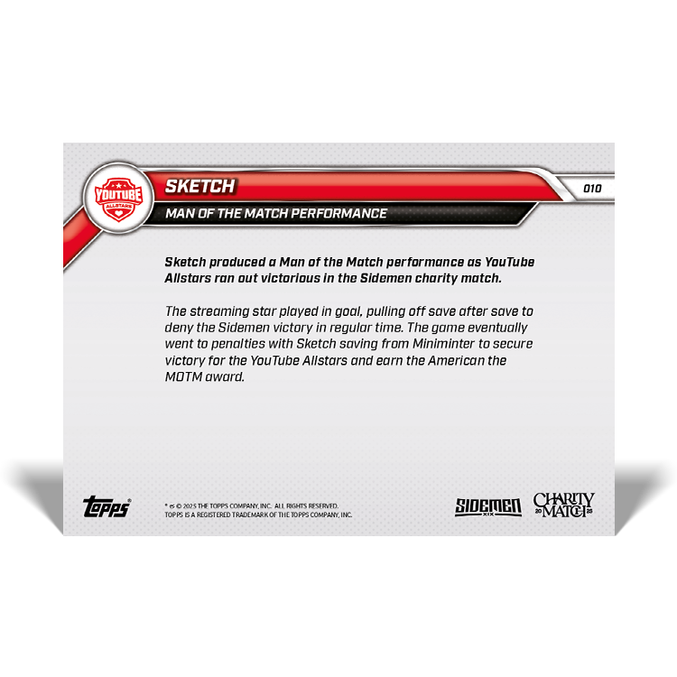 Sketch - 2025 Sidemen Charity Match Topps NOW Card 10 - PR: 493 - Image 7