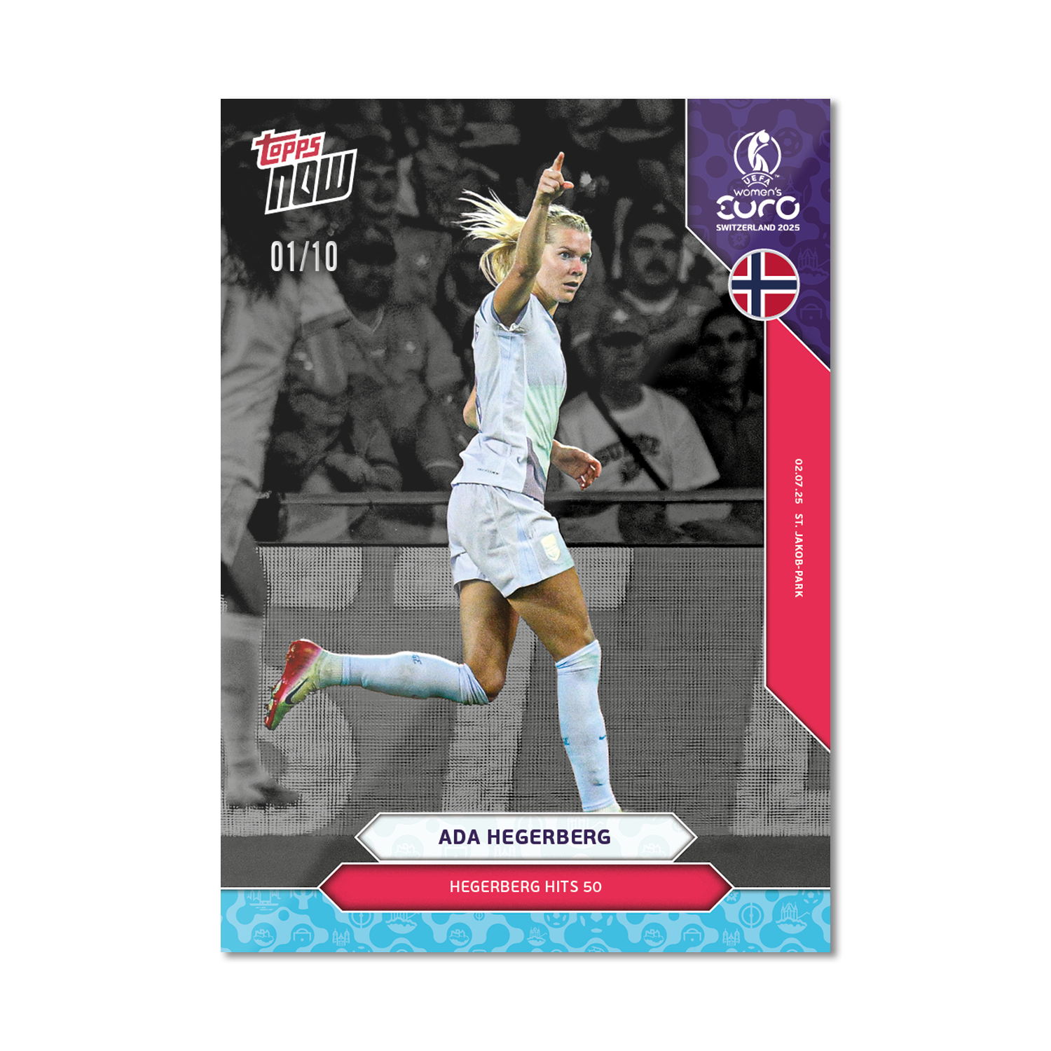 Ada Hegerberg - UEFA Women’s EURO 2025™ Topps NOW - Card 2 - PR: 248 - Image 4