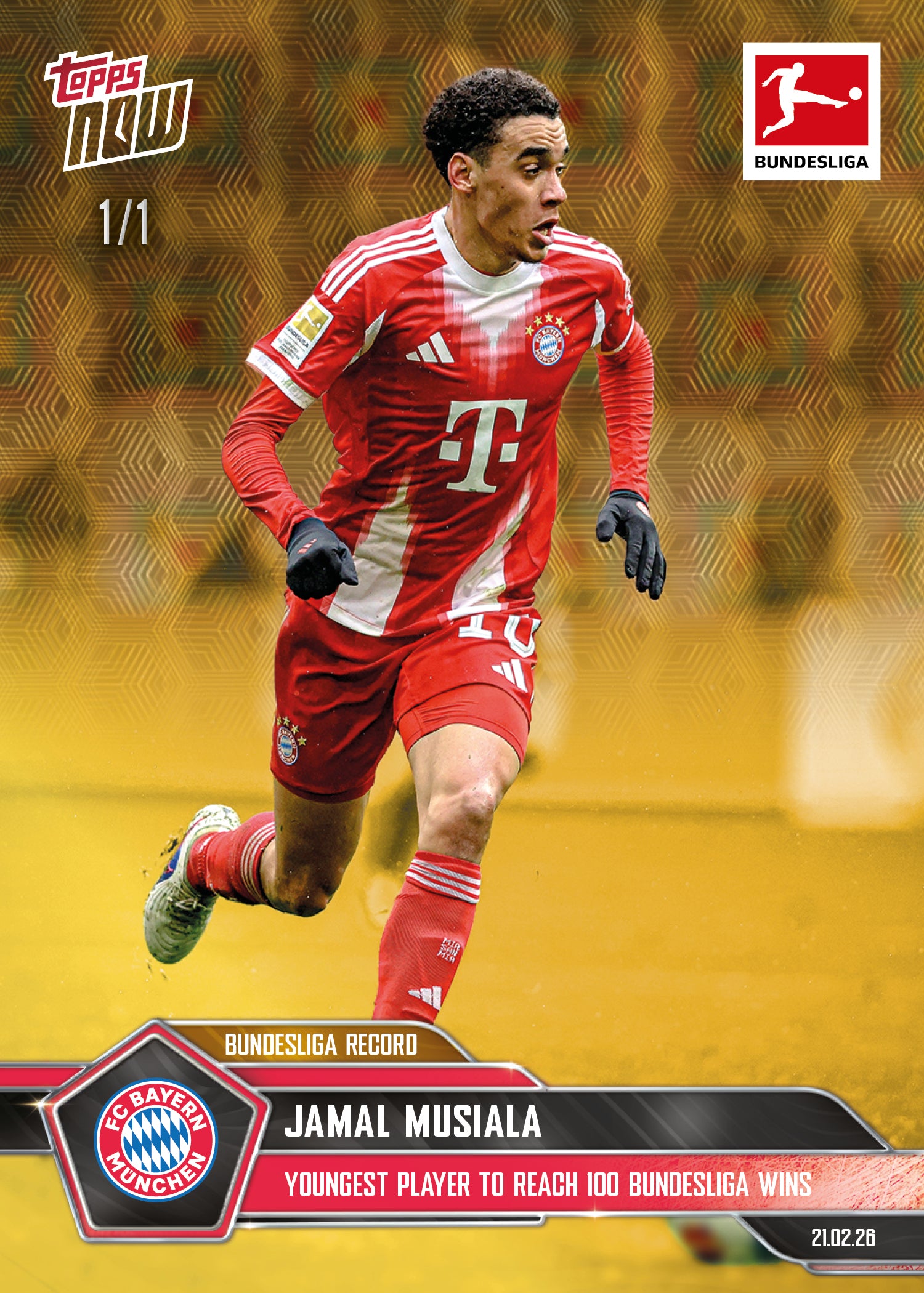 Jamal Musiala - 2025-26 Bundesliga Topps NOW - Card 128 - PR: 760 - Image 2