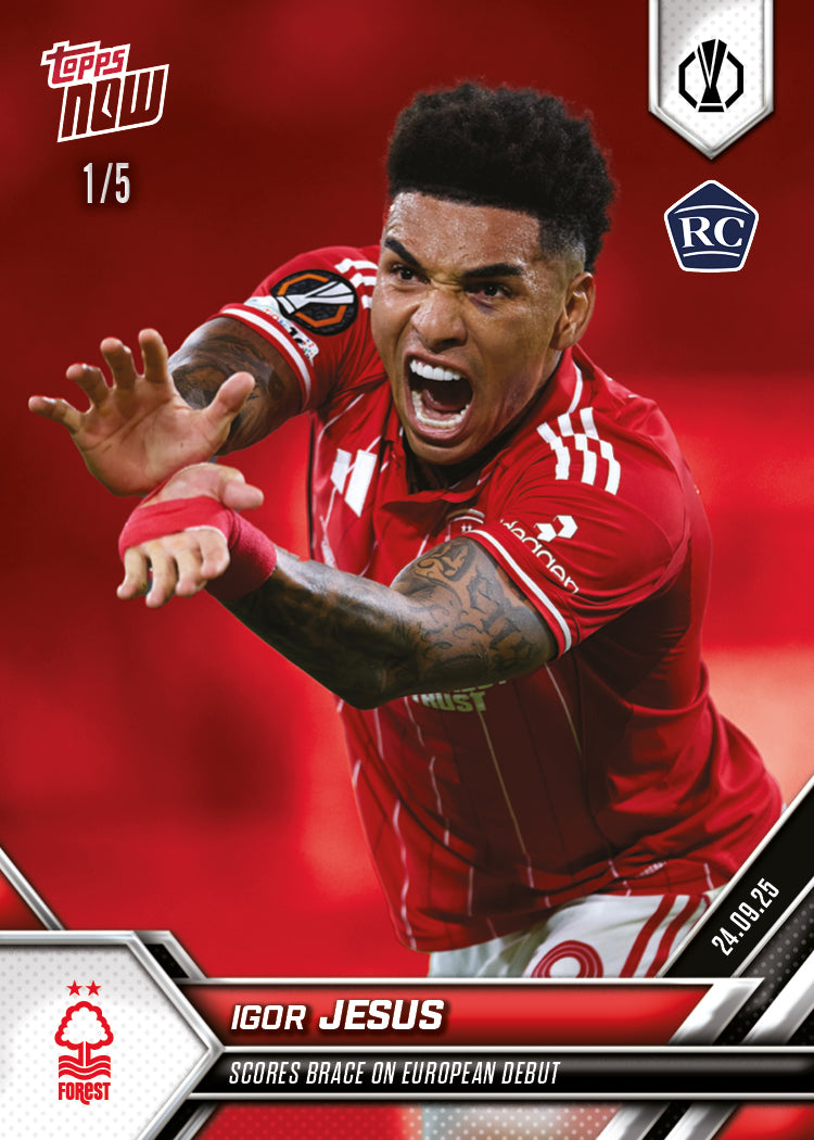 Igor Jesus - 2025-26 UEL Topps NOW Card 1 - PR: 615 - Image 3