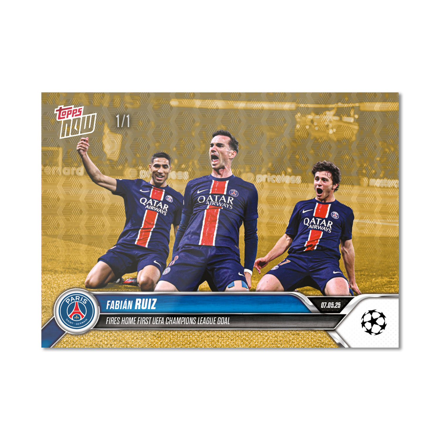 Fabián Ruiz - 2024-25 UCL Topps NOW - Card 155 - PR: 143 - Image 2