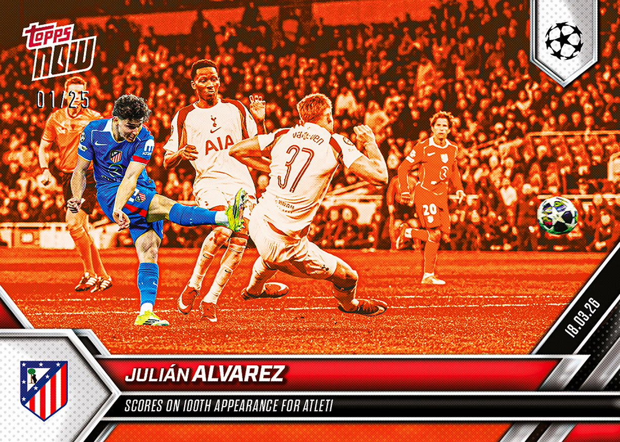Julián Alvarez - 2025-26 UCL Topps NOW - Card 115 - PR: 310 - Image 5
