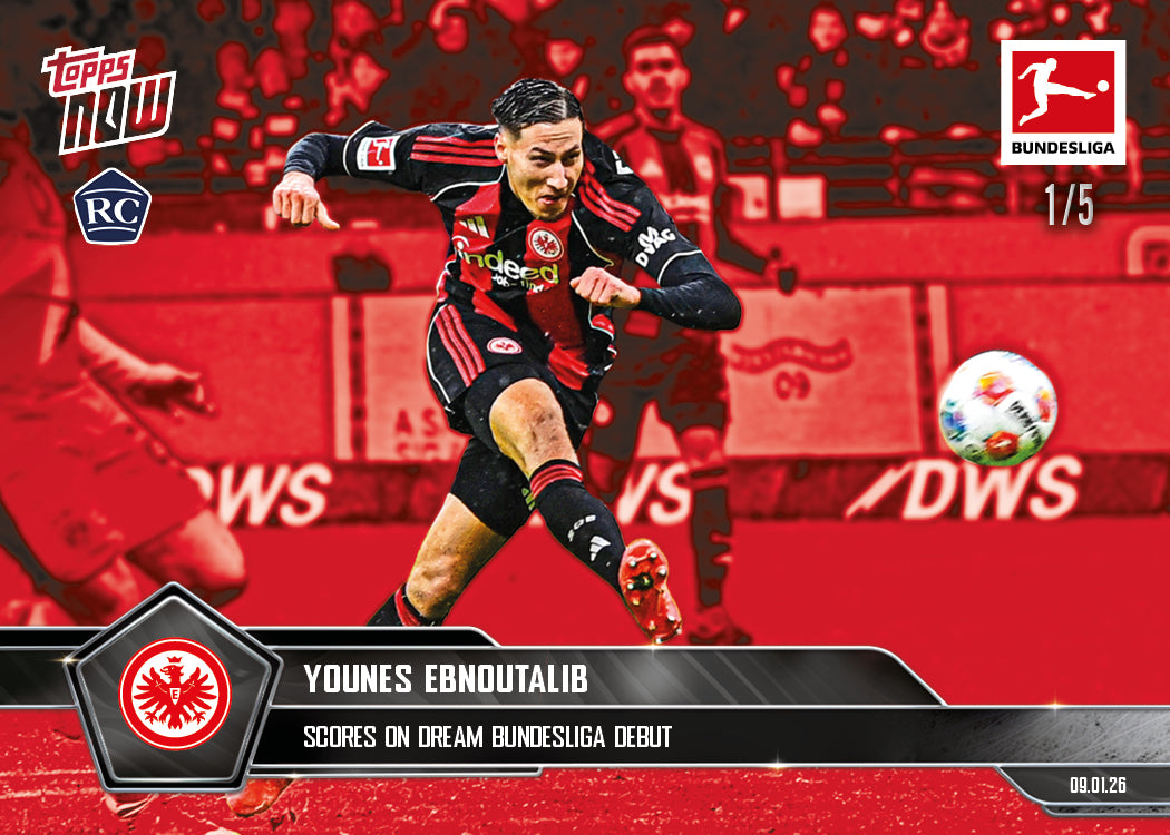 Younes Ebnoutalib - 2025-26 Bundesliga Topps NOW - Card 91 - PR: 858 - Image 3