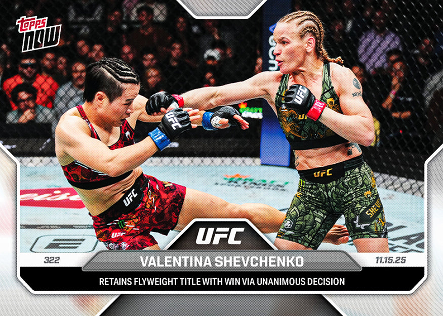 Valentina Shevchenko - 2025 UFC Topps NOW - Card 38 - PR: 718