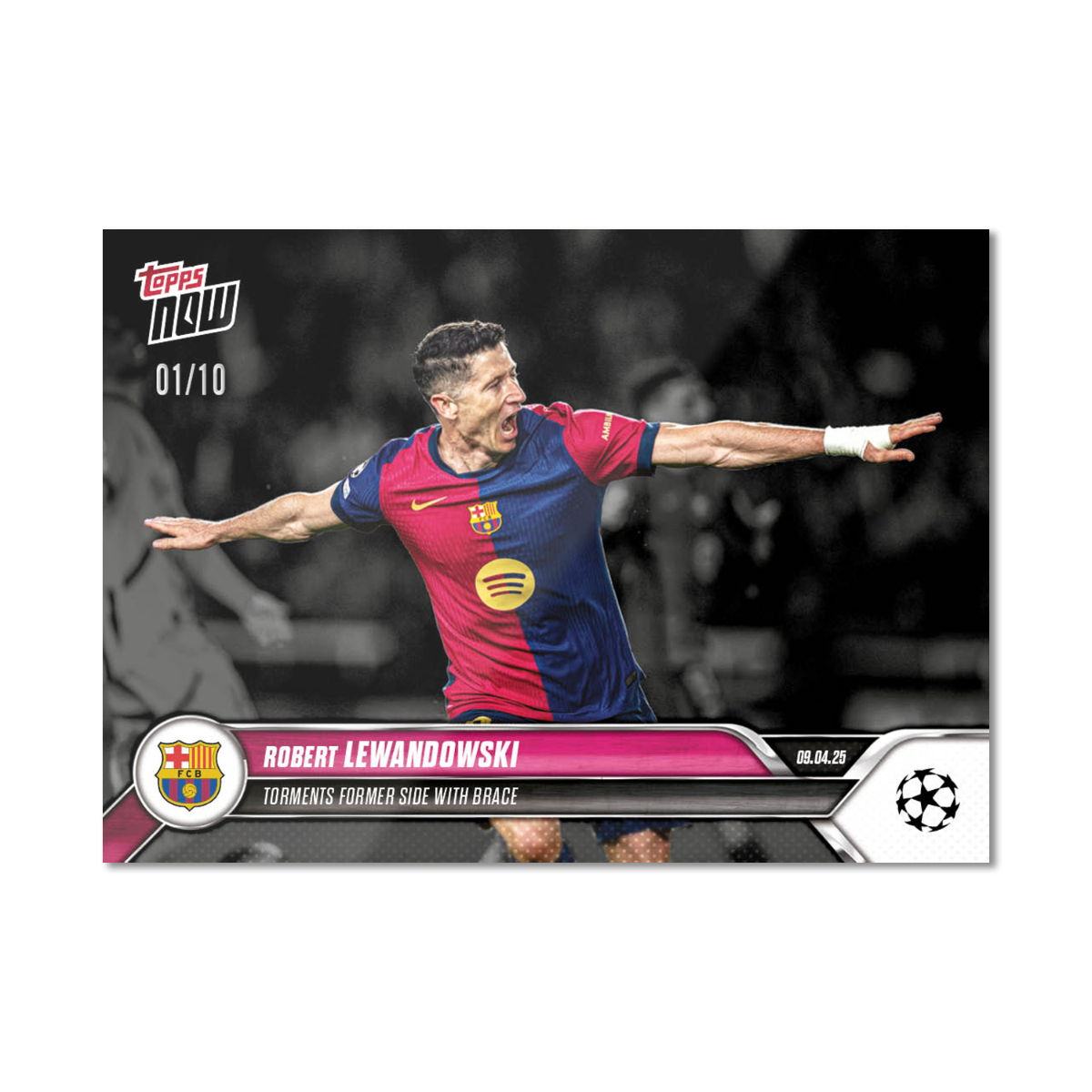 Robert Lewandowski - 2024-25 UCL Topps NOW - Card 136 - PR: 436 - Image 4
