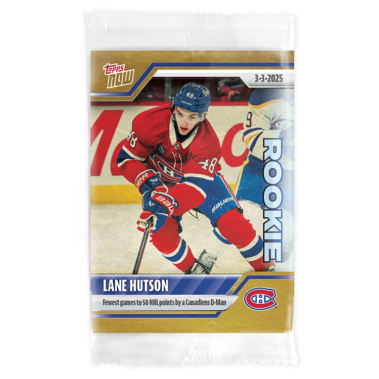 Lane Hutson - 2024-25 NHL Topps NOW - Sticker # 125 Pack - PR: 415 - Image 2