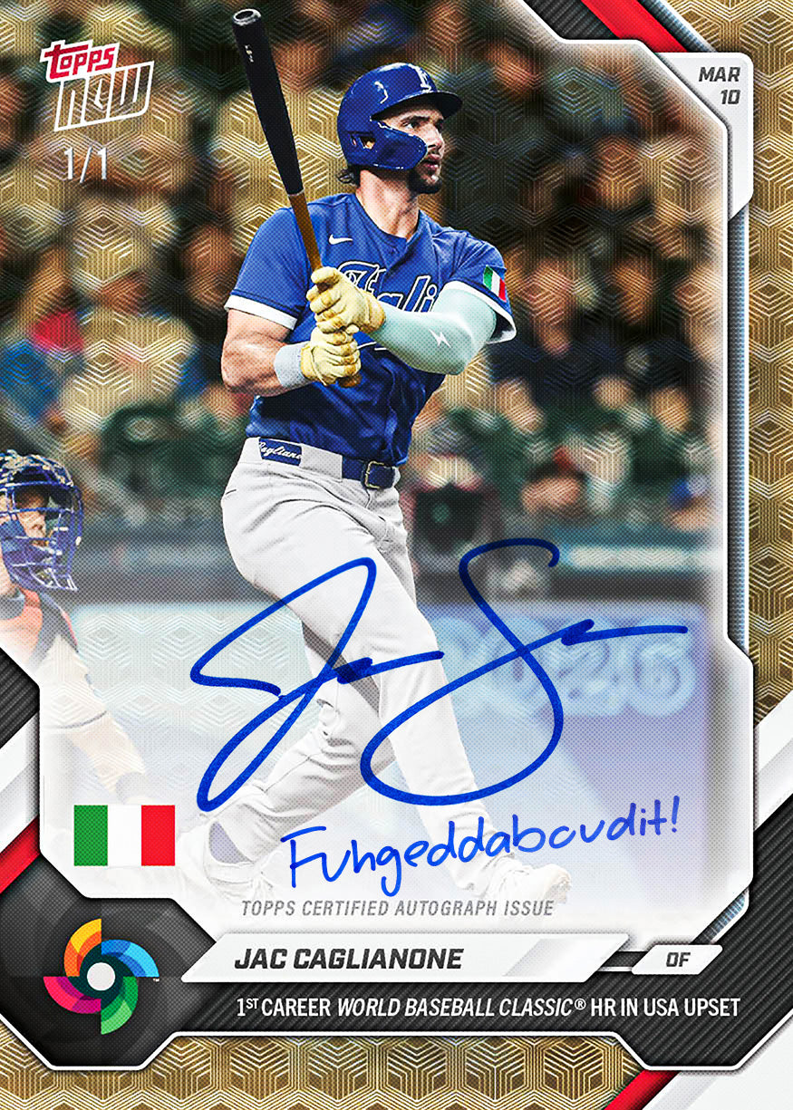 Jac Caglianone - 2026 World Baseball Classic Topps NOW - Card 23 - PR: 7841 - Image 2