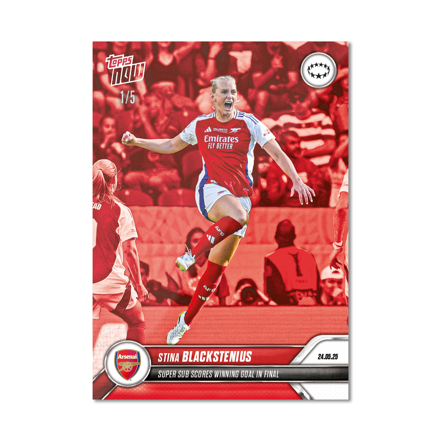 Stina Blackstenius - 2024-25 UWCL Topps NOW - Card 29 - LOOK FOR RELICS - PR: 1115 - Image 7