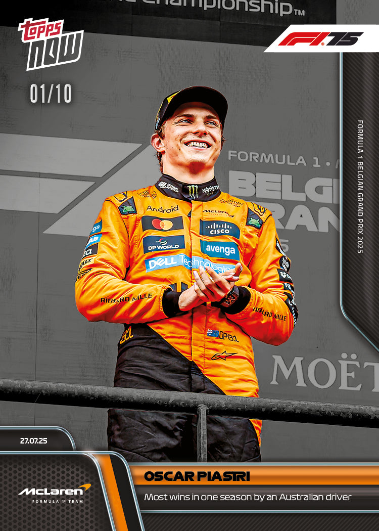 Oscar Piastri - 2025 Formula 1 Topps NOW - Card 52 - PR: 2404 - Image 4