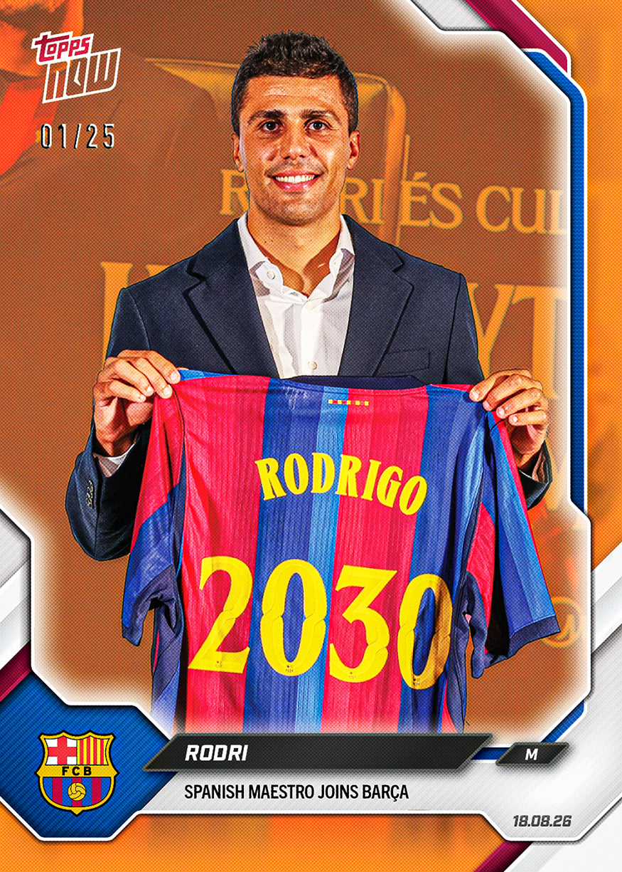 Rodri - 2026-27 FC Barcelona Topps NOW - Card 1 - PR: 2872 - Image 5
