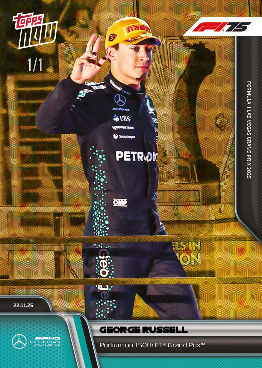 George Russell - 2025 Formula 1 Topps NOW - Card 80 - PR: 1748 - Image 2