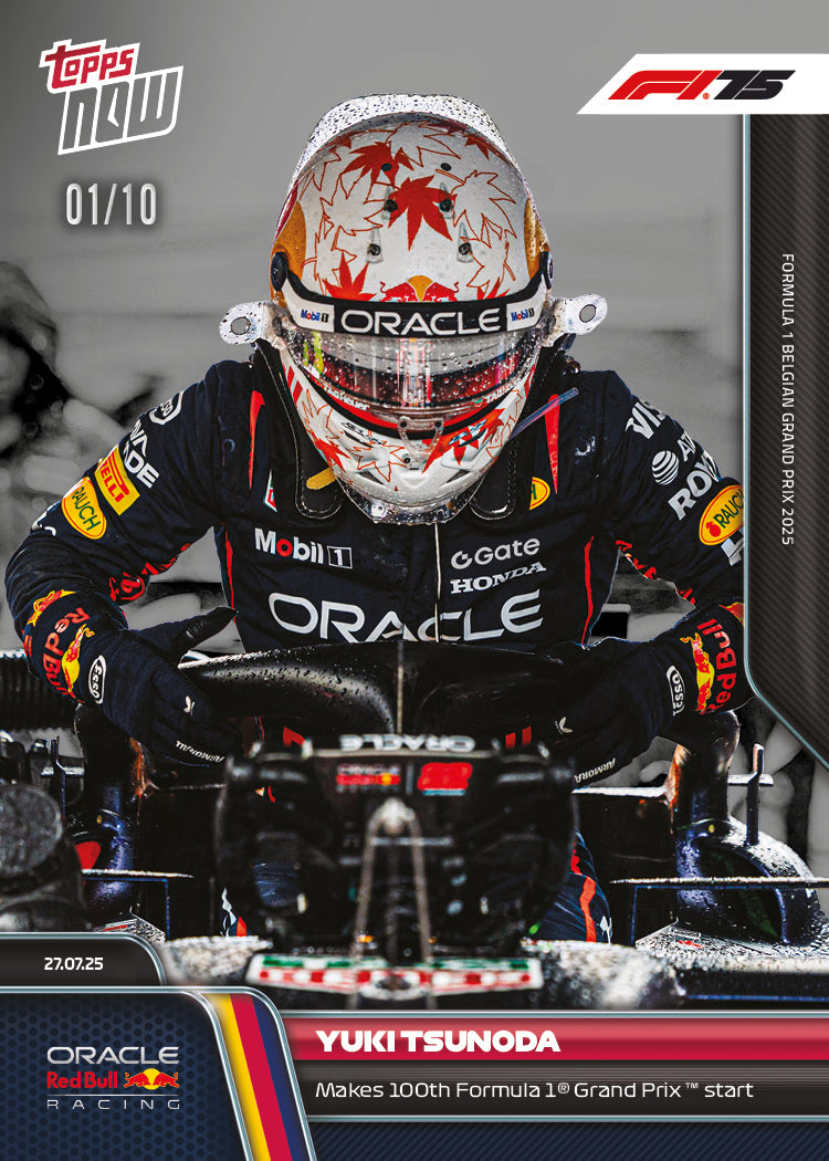 Yuki Tsunoda - 2025 Formula 1 Topps NOW - Card 53 - PR: 1312 - Image 4