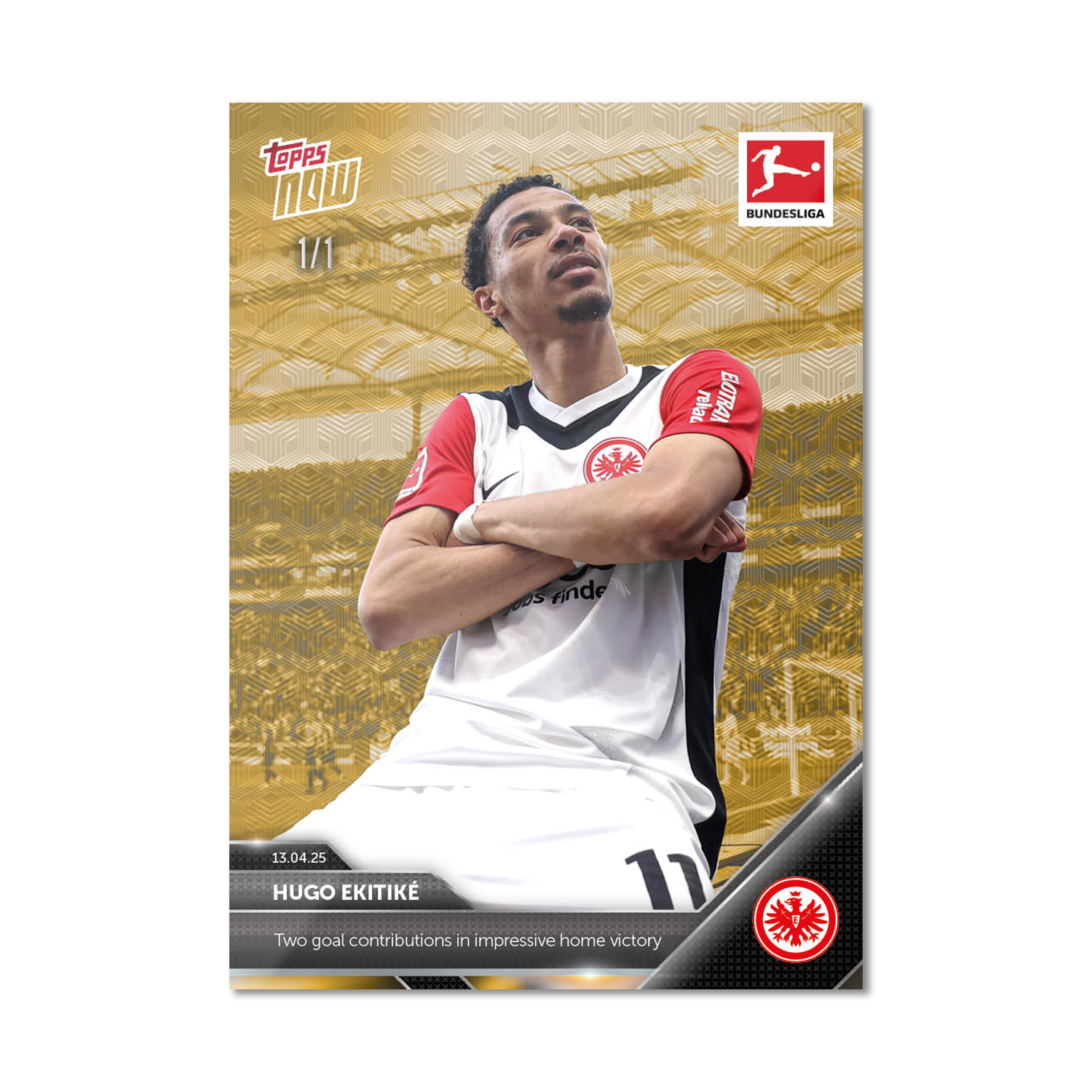 Hugo Ekitiké - 2024-25 Bundesliga Topps NOW Card 166 - PR: 40 - Image 2