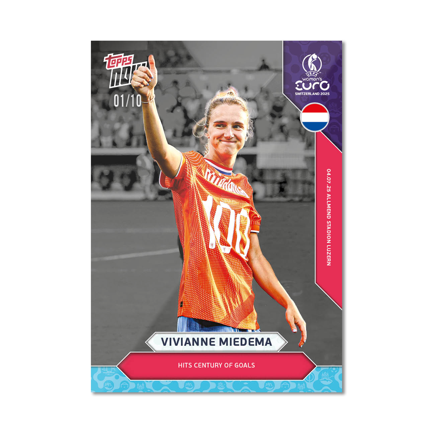 Vivianne Miedema - UEFA Women’s EURO 2025™ Topps NOW - Card 6 - PR: 444 - Image 4