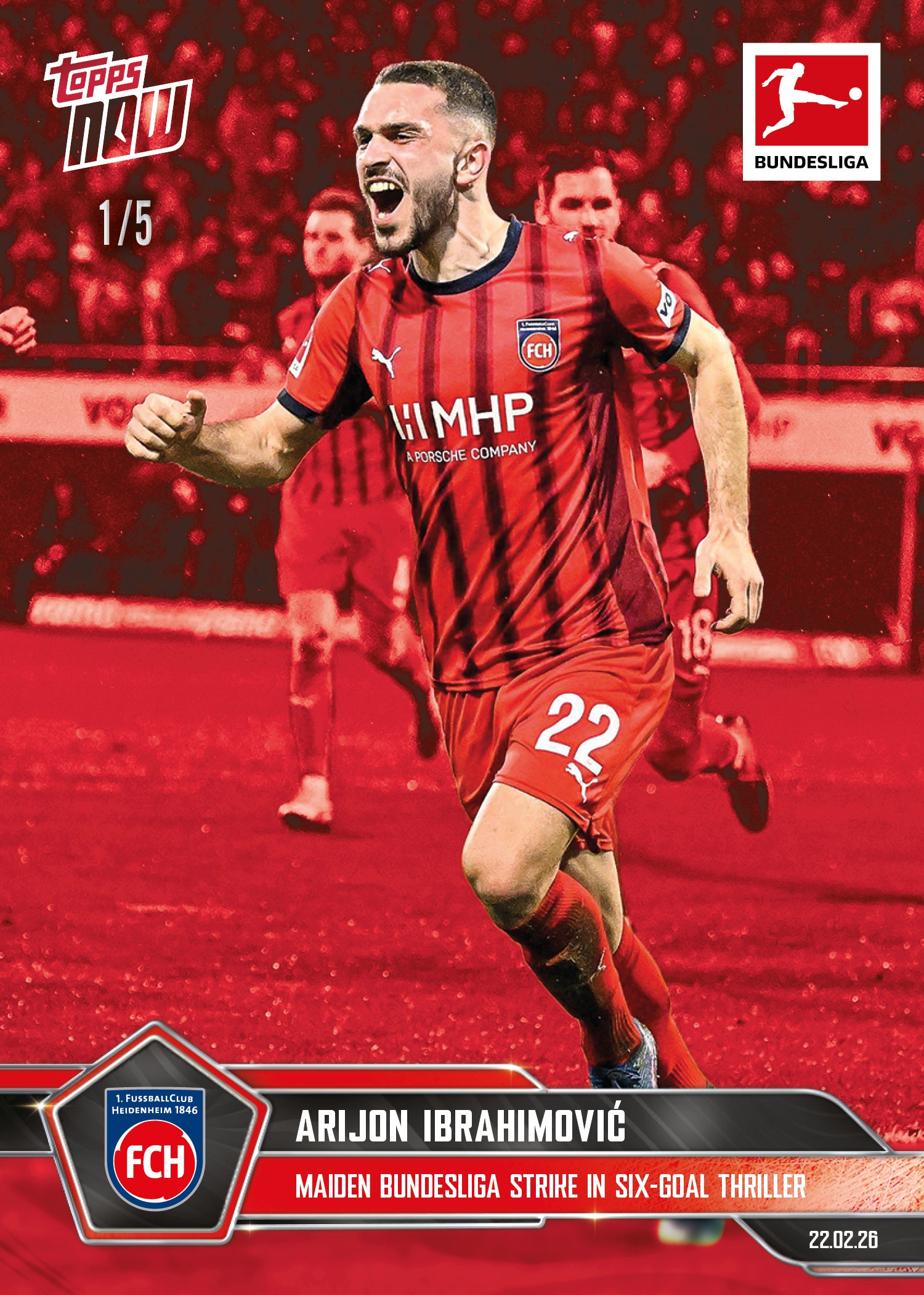 Arijon Ibrahimović- 2025-26 Bundesliga Topps NOW - Card 132 - PR: 115 - Image 3