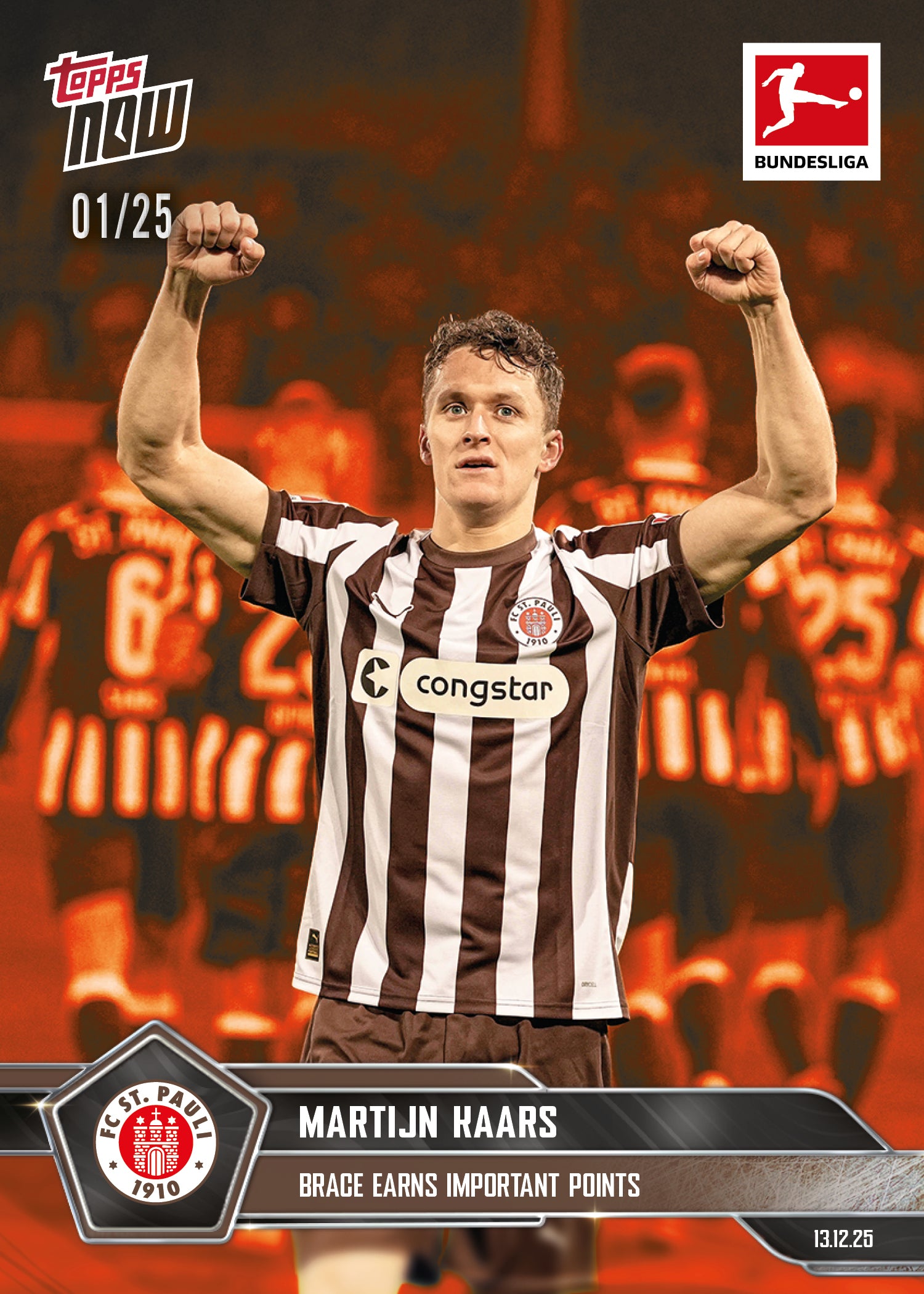 Martijn Kaars - 2025-26 Bundesliga Topps NOW - Card 79 - PR: 360 - Image 5