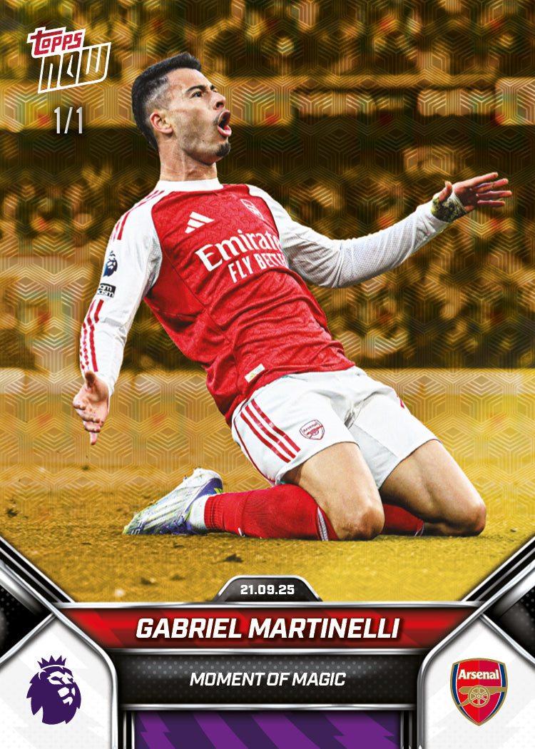 Gabriel Martinelli - 2025-26 Premier League Topps NOW - Card 24 - PR: 534 - Image 2