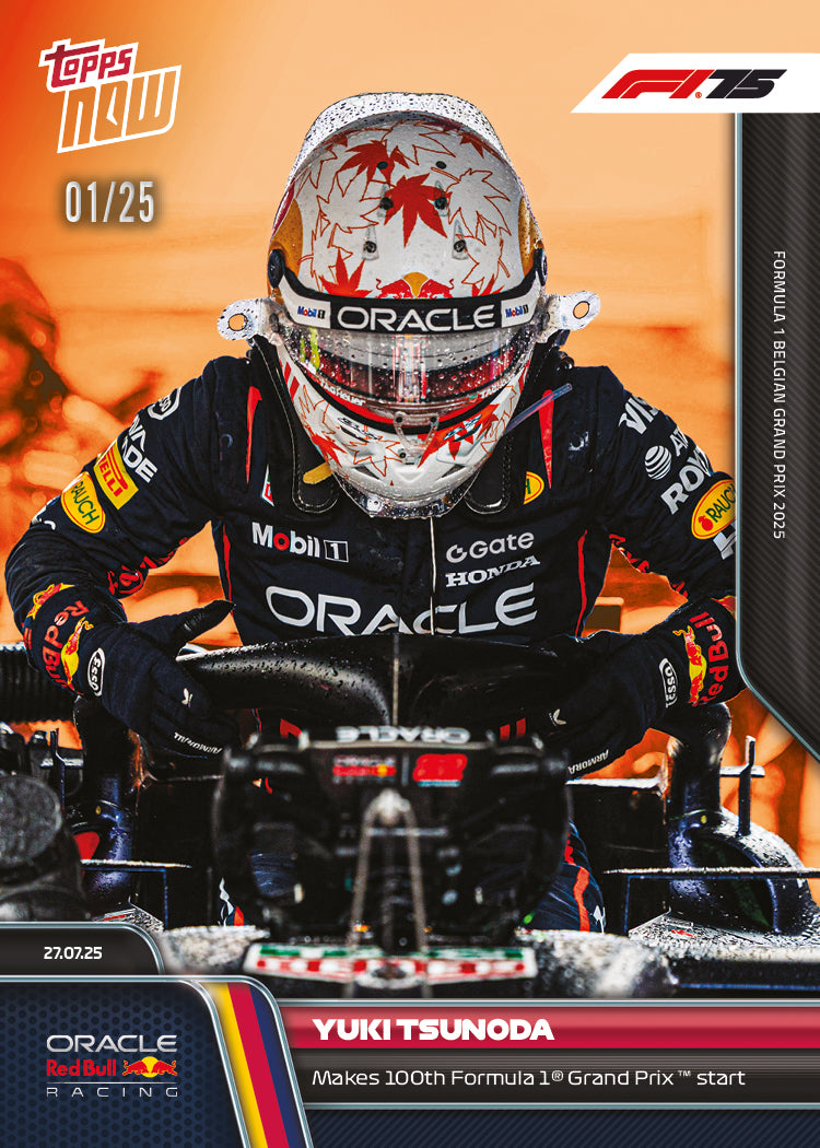 Yuki Tsunoda - 2025 Formula 1 Topps NOW - Card 53 - PR: 1312 - Image 5