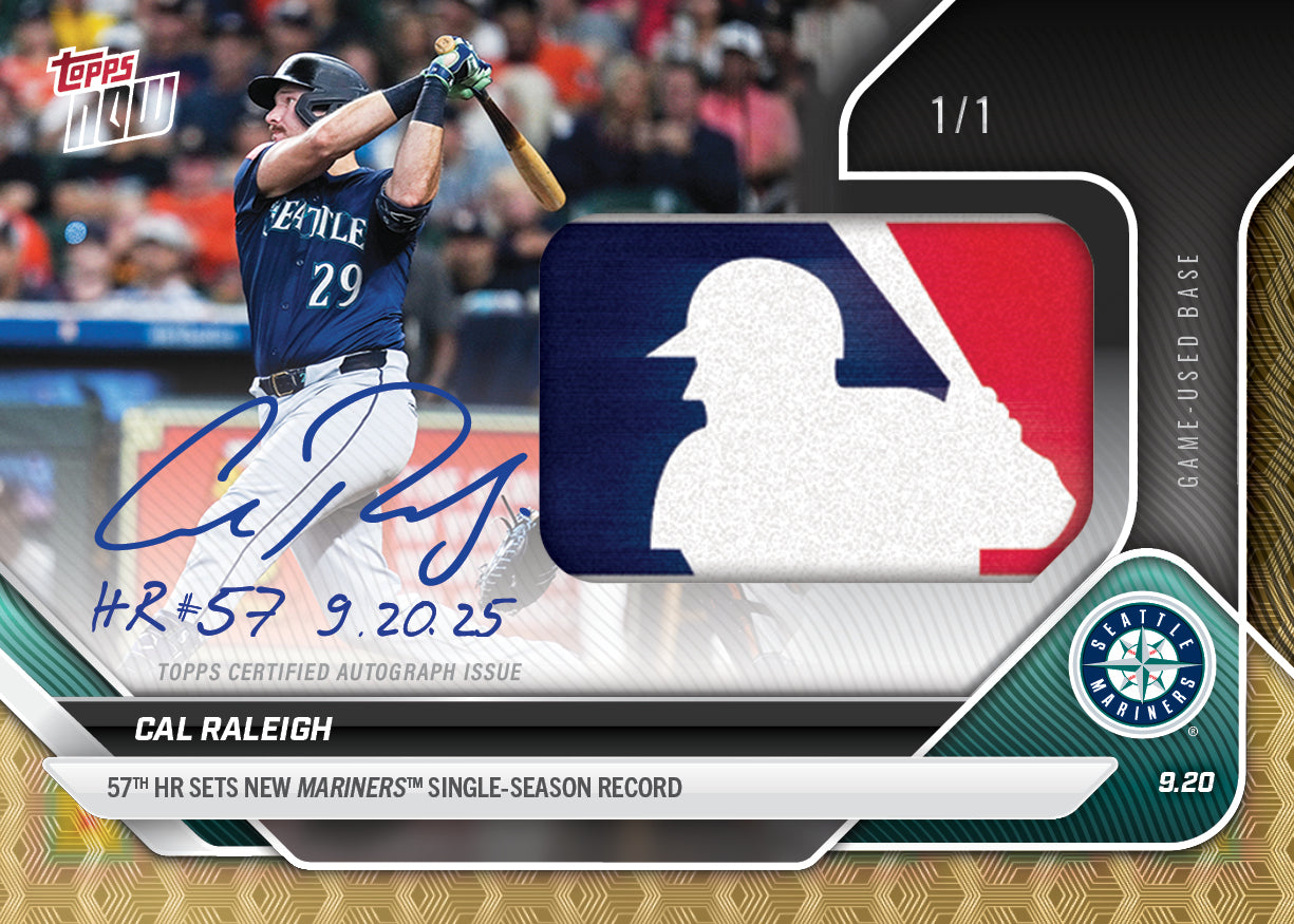 Cal Raleigh - 2025 MLB Topps NOW - Card 741 - LOOK FOR RELICS & AUTO-RELICS - PR: 9408 - Image 2
