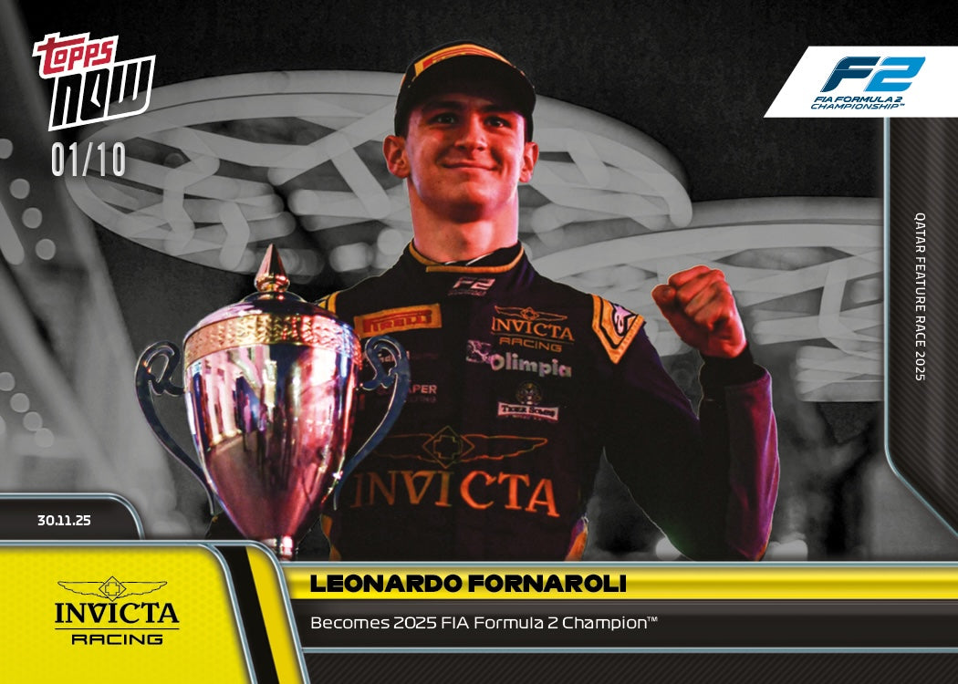 Leonardo Fornaroli - 2025 Formula 1 Topps NOW - Card 85 - PR: 1293 - Image 4