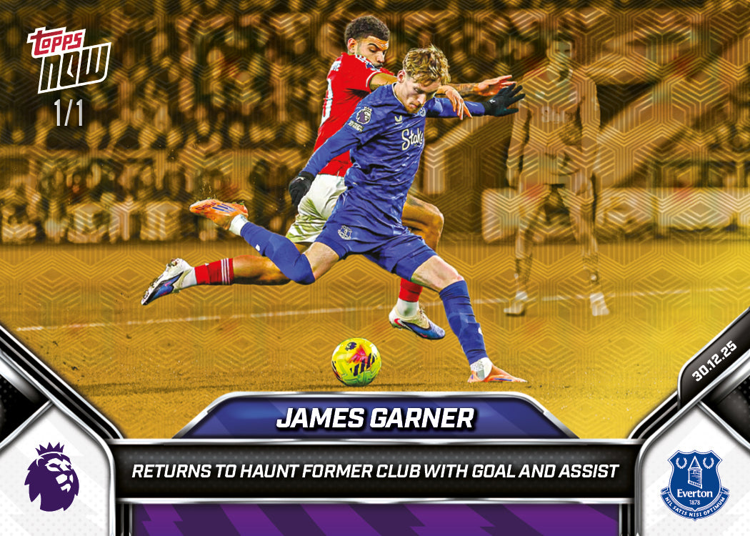 James Garner - 2025-26 Premier League Topps NOW - Card 94 - PR: 186 - Image 2
