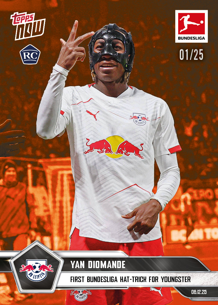 Yan Diomande - 2025-26 Bundesliga Topps NOW - Card 76 - PR: 1629 - Image 5
