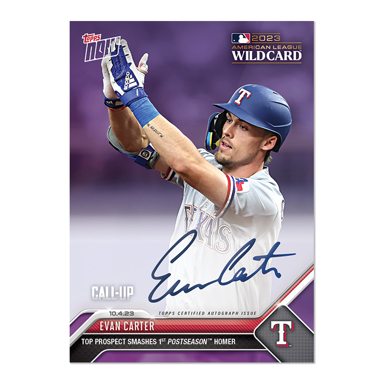 On-Card Autograph # to 99 or Lower - Evan Carter - 2023 MLB TOPPS NOW Card 964 - Image 5