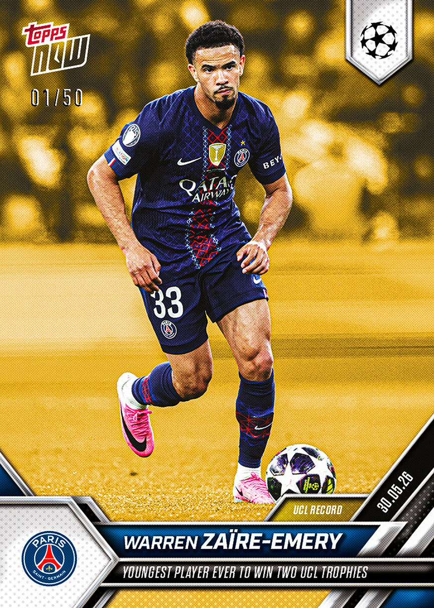 Warren Zaïre-Emery - 2025-26 UCL Topps NOW - Card 143 - PR: 845 - Image 6