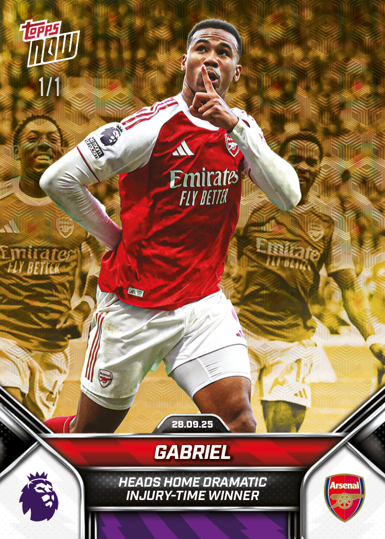 Gabriel - 2025-26 Premier League Topps NOW - Card 28 - PR: 629 - Image 2