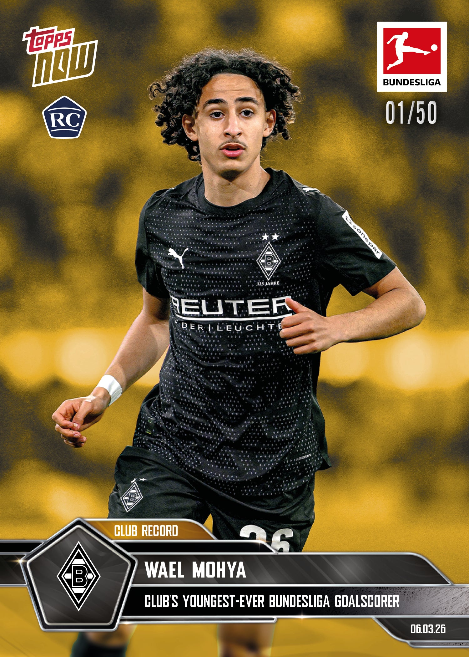 Wael Mohya - 2025-26 Bundesliga Topps NOW - Card 140 - PR:1005 - Image 6