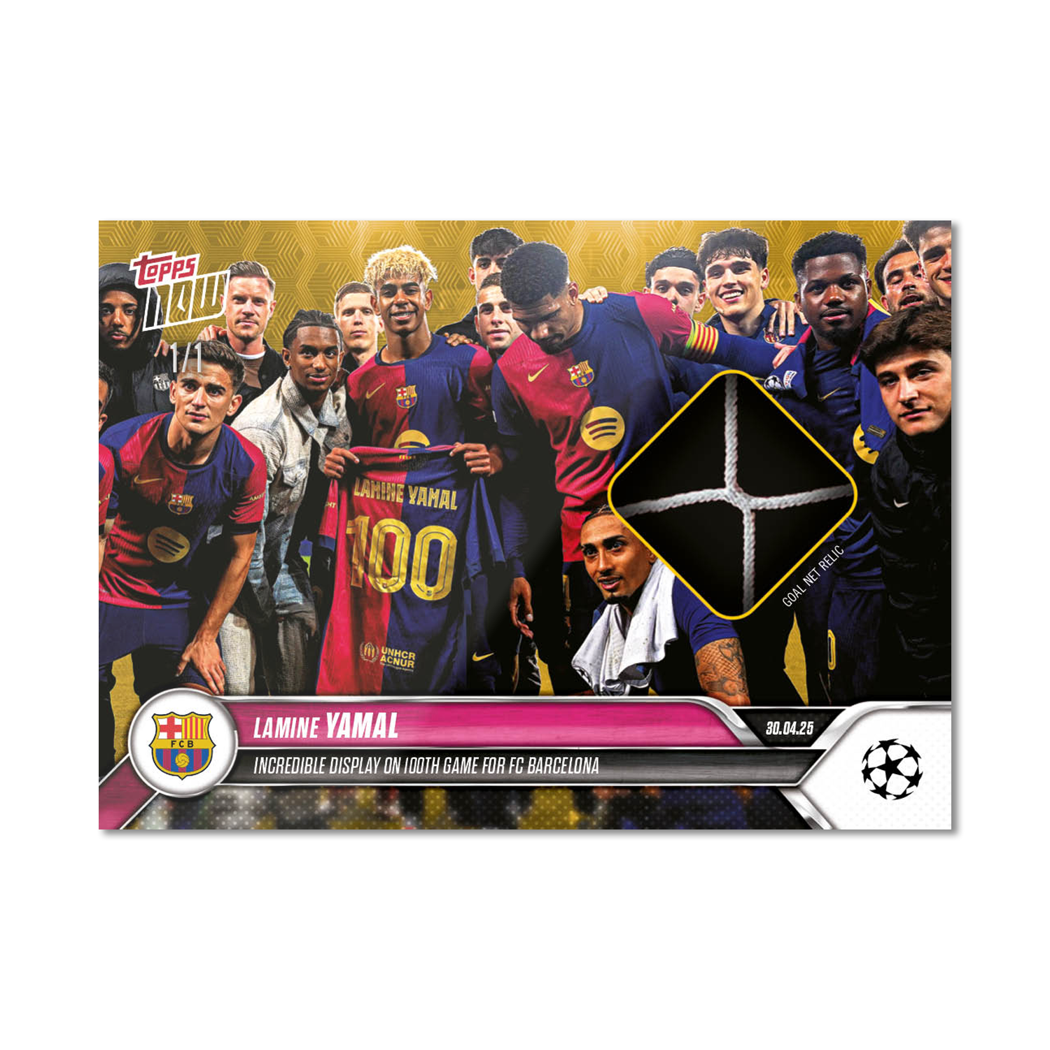 Lamine Yamal - 2024-25 UCL Topps NOW - Card 149 - LOOK FOR RELIC - PR: 7076 - Image 2