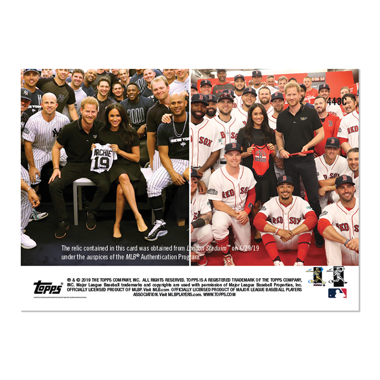 Base Relic # to 5 - Prince Harry and Meghan Markle - MLB TOPPS NOW Card 448C - Image 2