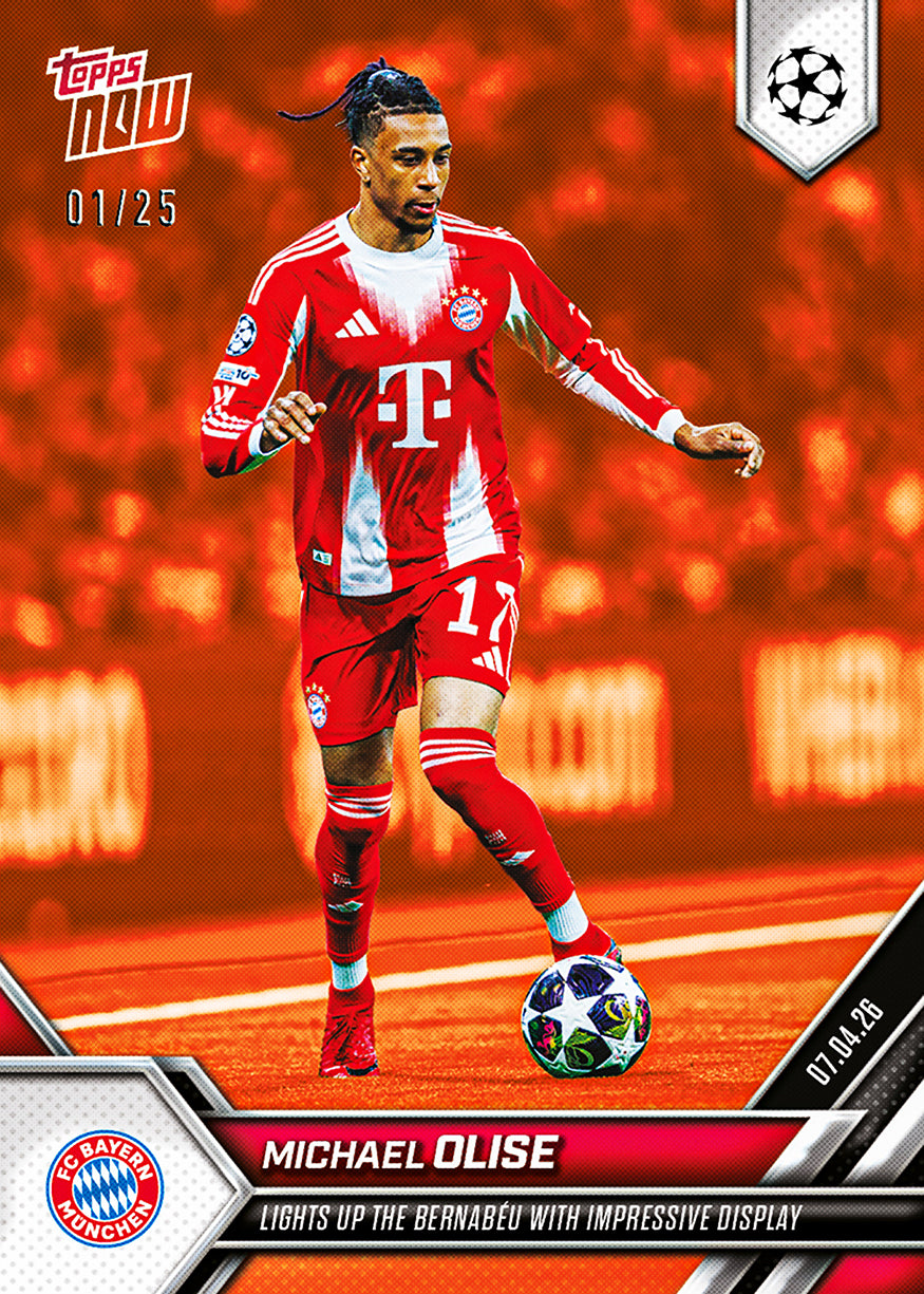 Michael Olise - 2025-26 UCL Topps NOW - Card 118 - PR: 1414 - Image 5