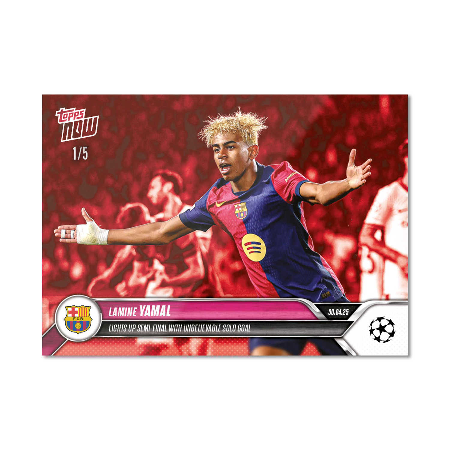 Lamine Yamal - 2024-25 UCL Topps NOW - Card 148 - PR: 5203 - Image 4