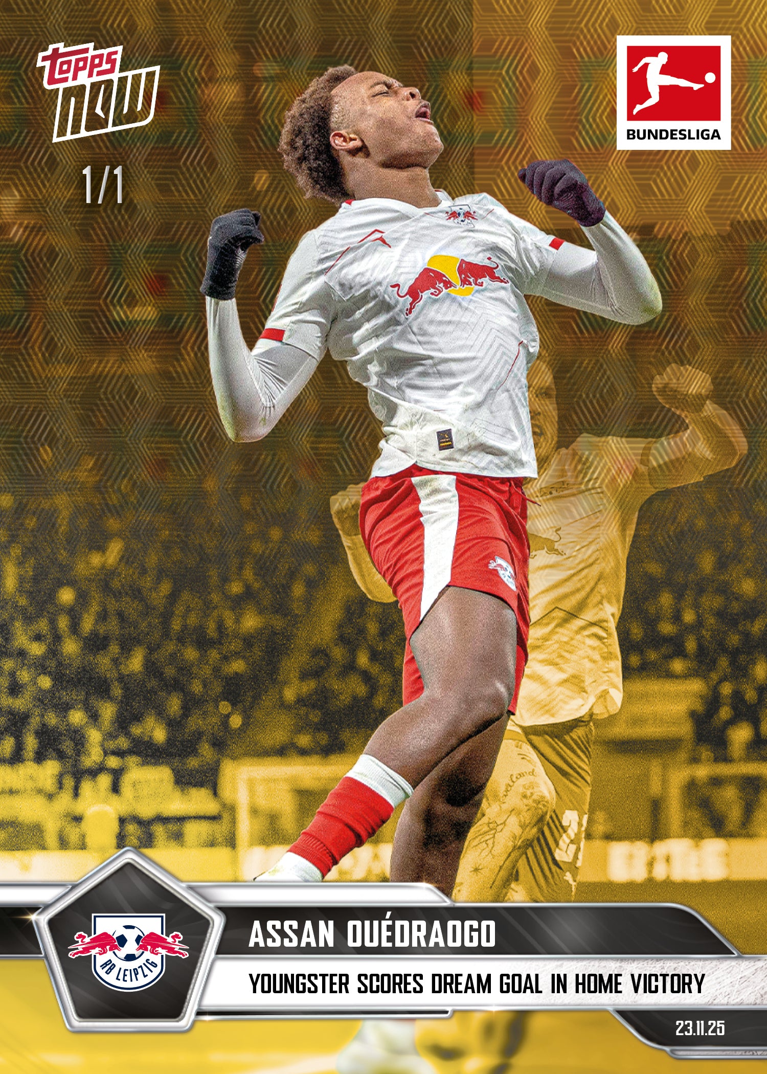 Assan Ouédraogo - 2025-26 Bundesliga Topps NOW - Card 65 - PR: 294 - Image 2