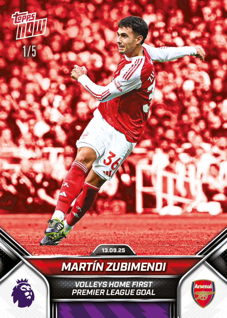 Martín Zubimendi - 2025-26 Premier League Topps NOW - Card 17 - PR: 719 - Image 3