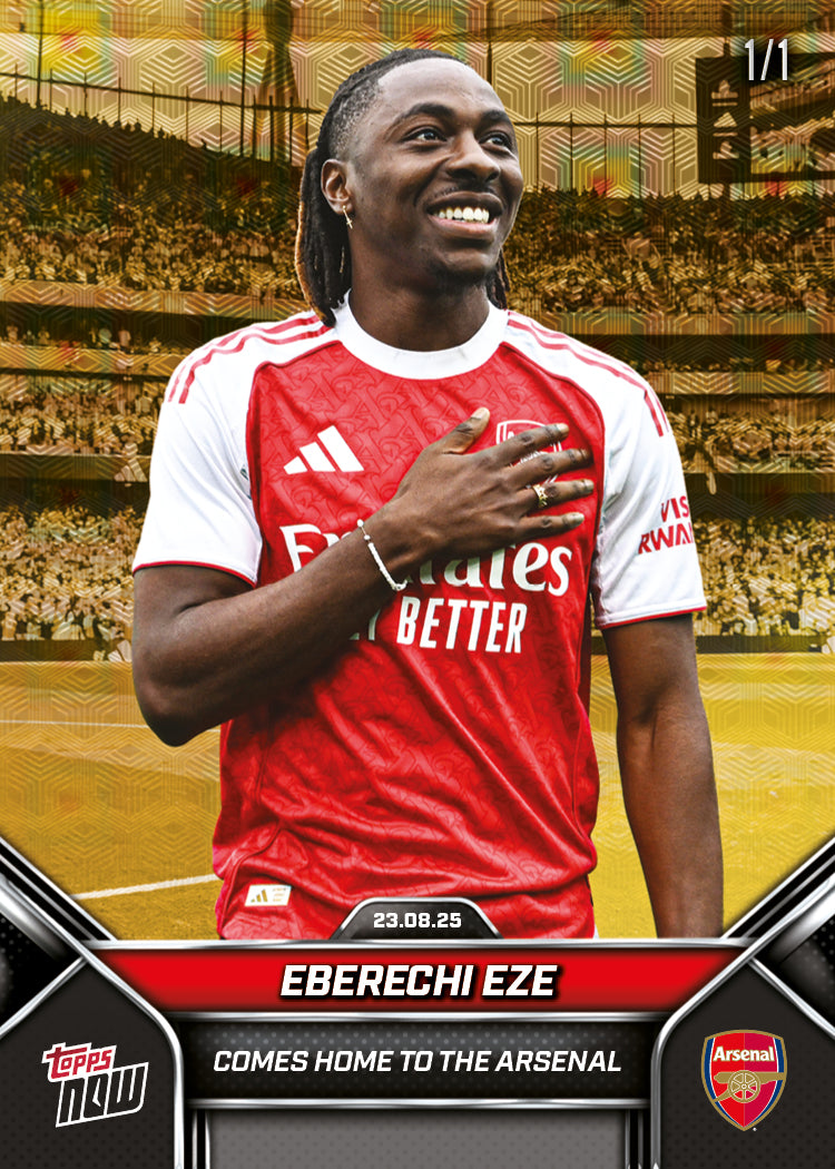 Eberechi Eze - 2025 Arsenal FC Topps NOW - Card 3 - PR: 1171 - Image 2