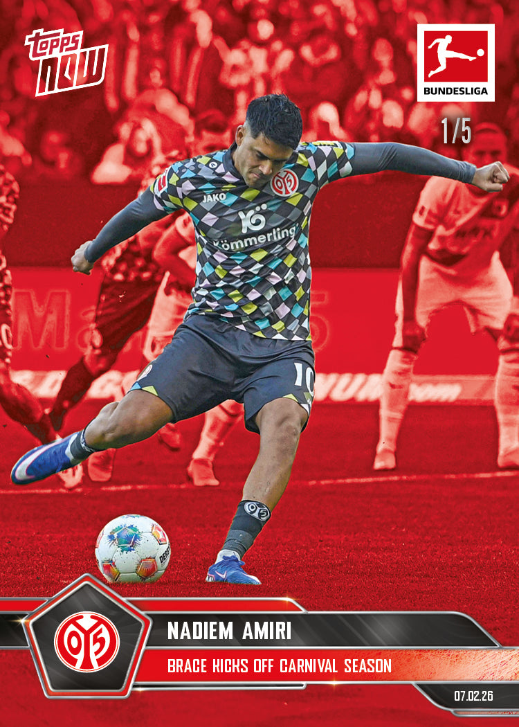 Nadiem Amiri - 2025-26 Bundesliga Topps NOW - Card 119 - PR: 139 - Image 3