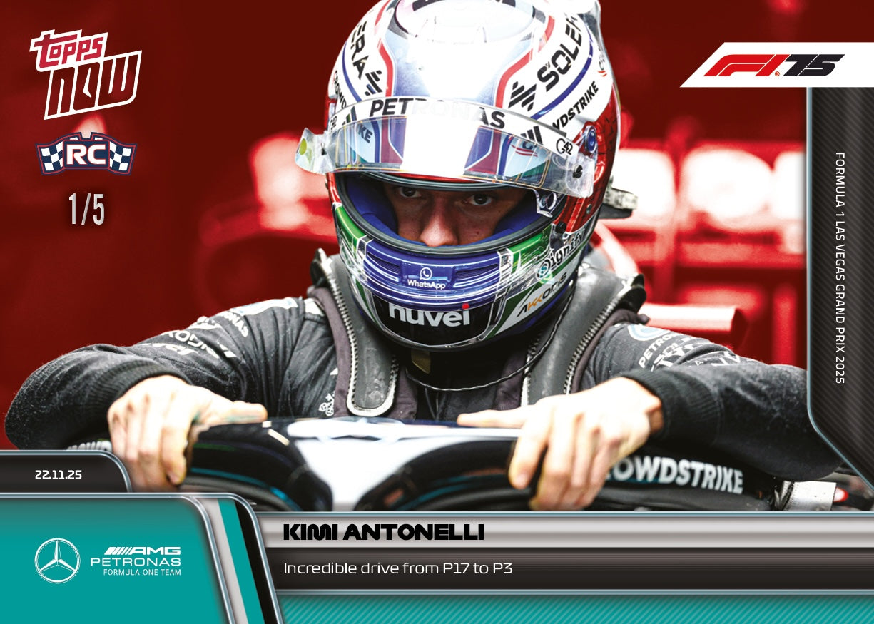 Kimi Antonelli - 2025 Formula 1 Topps NOW - Card 81 - PR: 3099 - Image 3