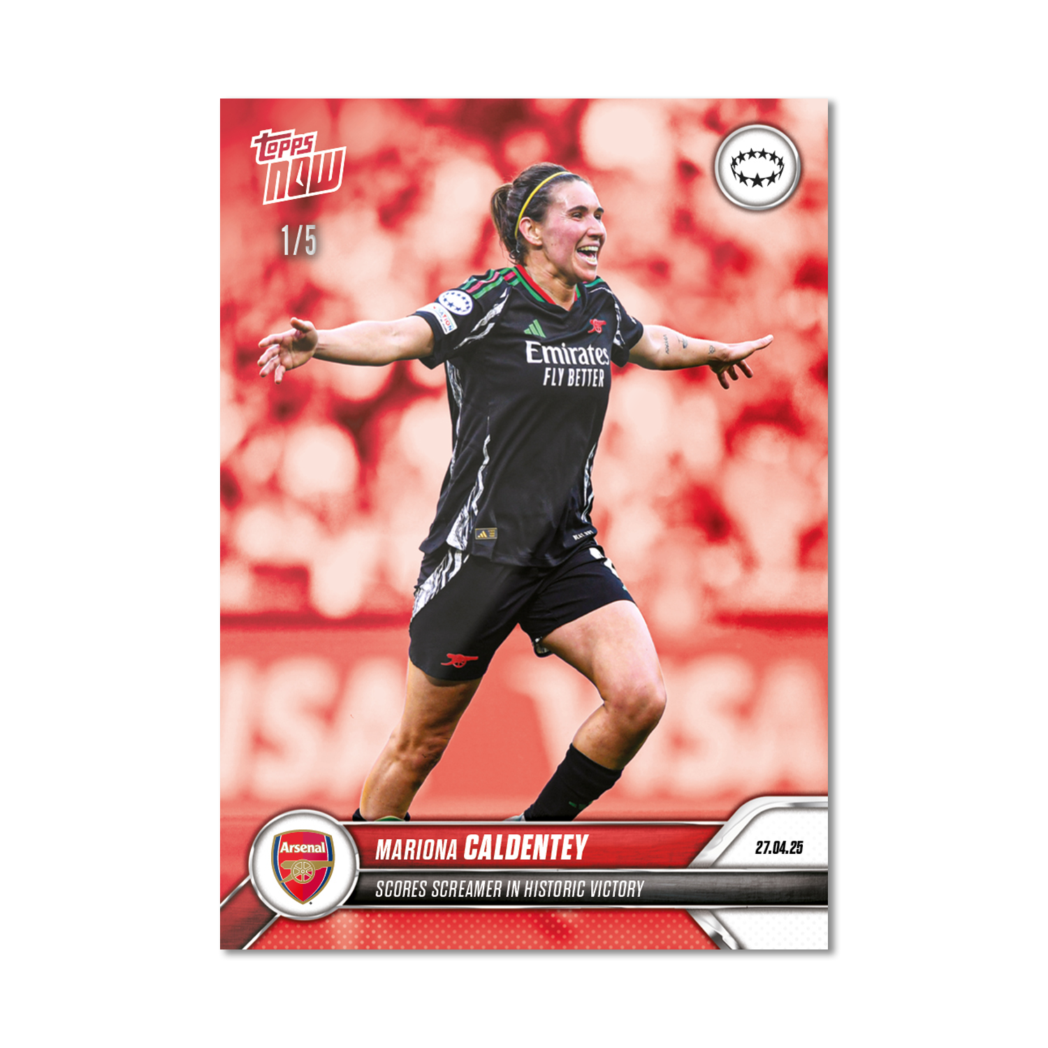 Mariona Caldentey - 2024-25 UWCL Topps NOW - Card 25 - PR: 323 - Image 3