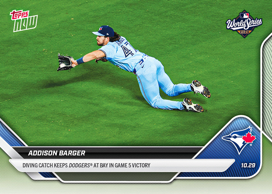 Addison Barger - 2025 MLB Topps NOW - Card 914 - PR: 1282