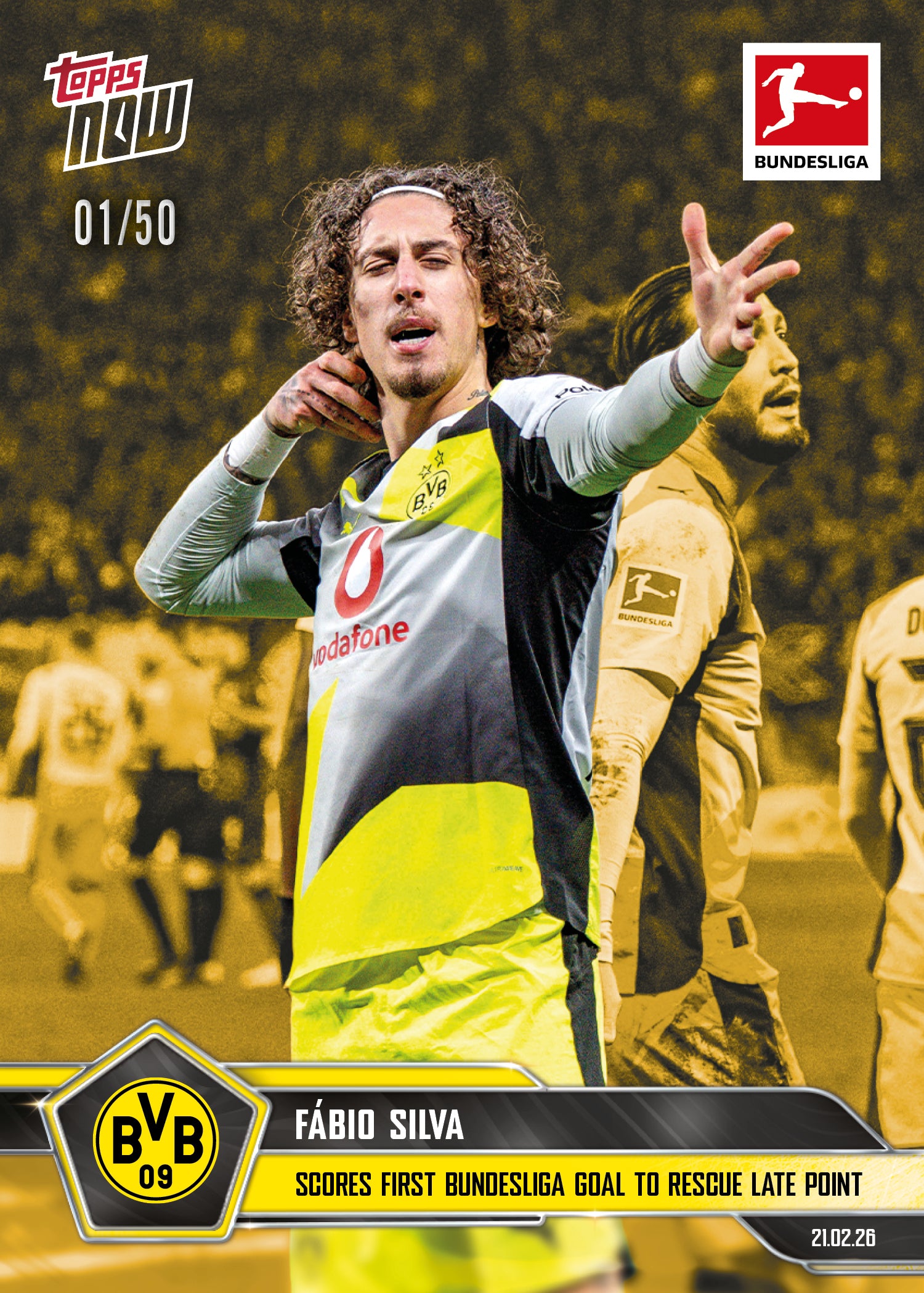 Fábio Silva- 2025-26 Bundesliga Topps NOW - Card 131 - PR: 295 - Image 6