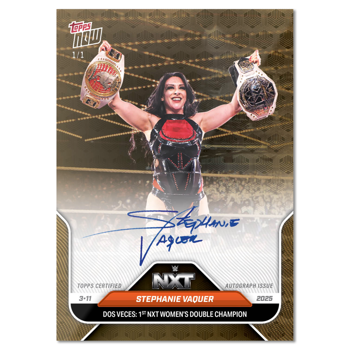 Stephanie Vaquer - 2025 WWE Topps NOW - Card 34 - LOOK FOR AUTOS - PR: 6250 - Image 2