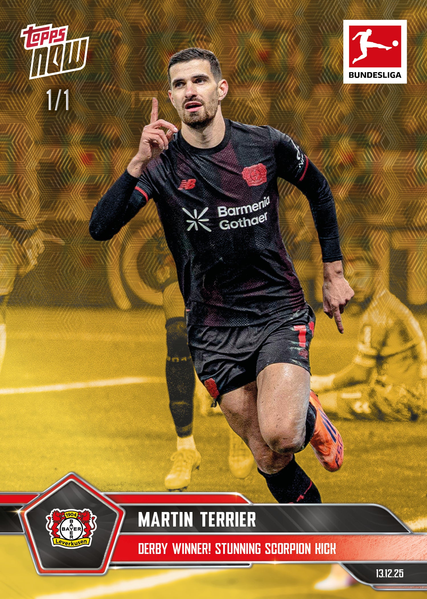 Martin Terrier - 2025-26 Bundesliga Topps NOW - Card 80 - PR: 142 - Image 2