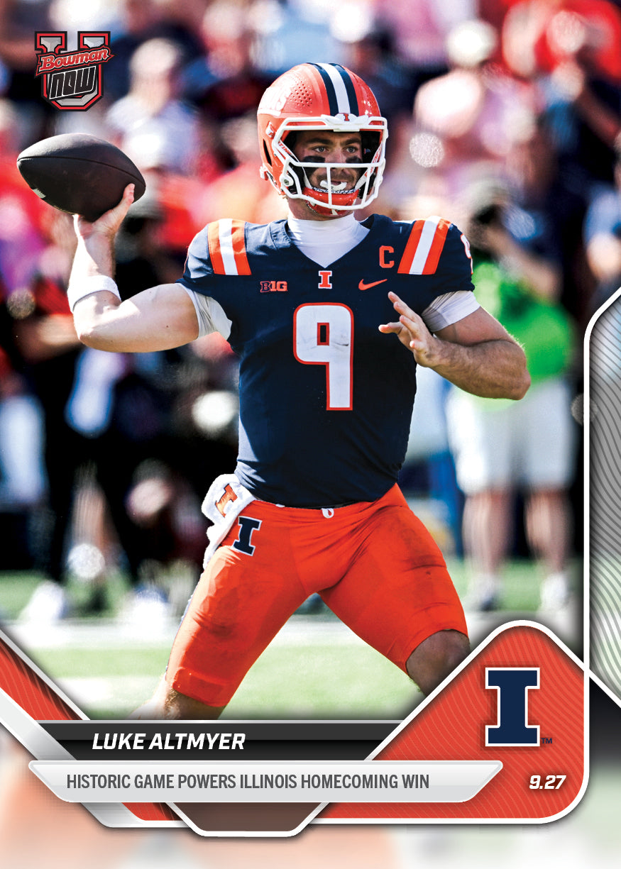 Luke Altmyer - 2025-26 Bowman U NOW Football - Card 20 - PR: 603