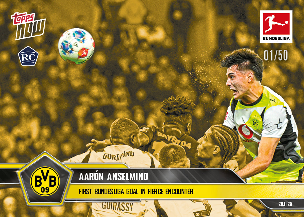 Aarón Anselmino - 2025-26 Bundesliga Topps NOW - Card 68 - PR: 684 - Image 6